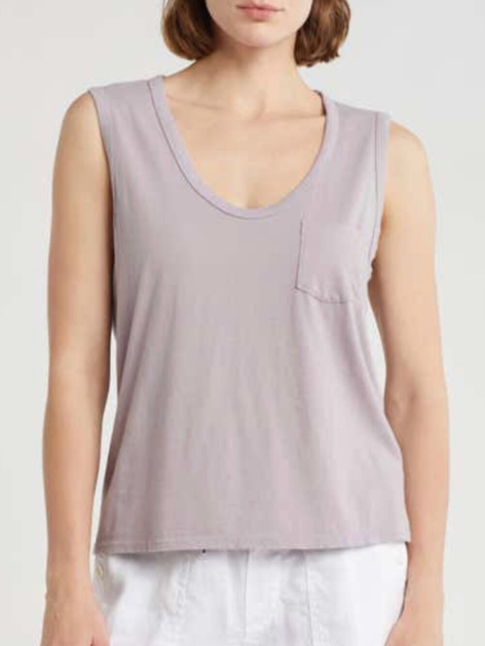 JAMES PERSE 100% Cotton V-neck Tank NWT Sz.2 (Medium) Iris color